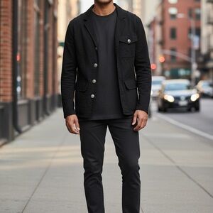 Guess Y2K Rare Vintage Men's Black Casual Blazer Jacket
